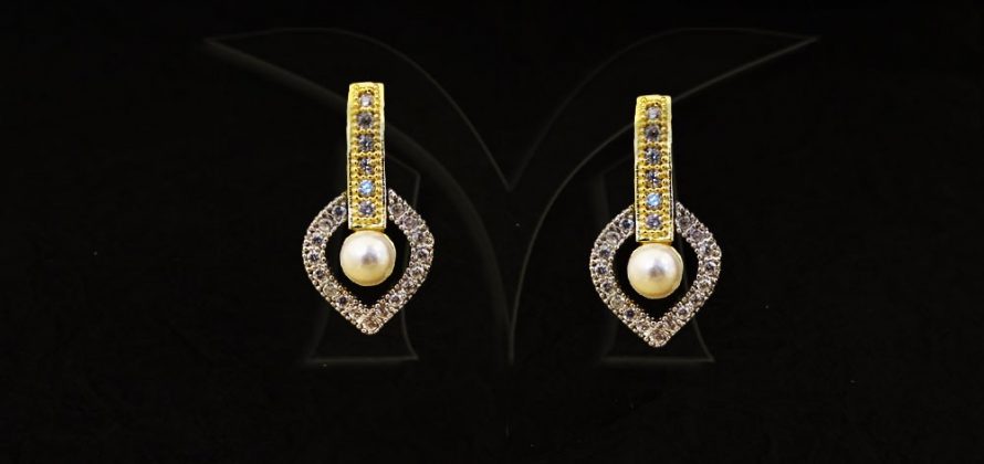 Paan Style AD Earrings