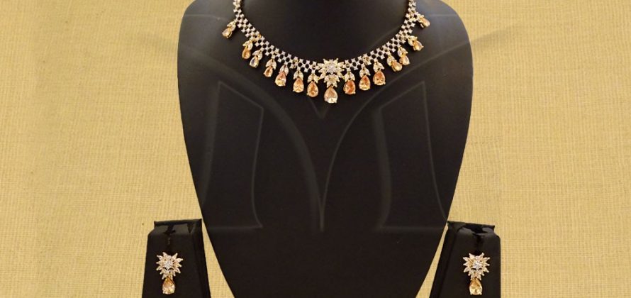 Cubic zirconium oxide Necklace Set