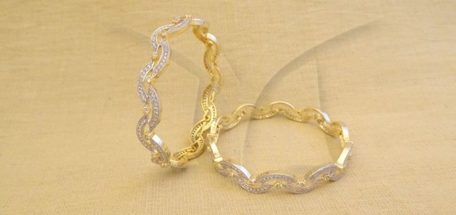American Diamond Bangle Set