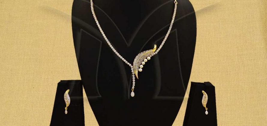 American Diamond Necklace Jewellery Set