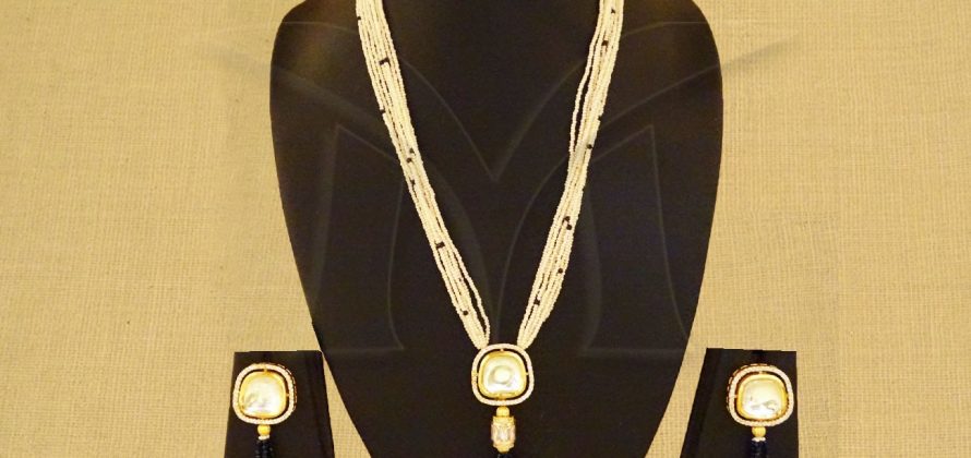 Long American Diamond Pendant Set