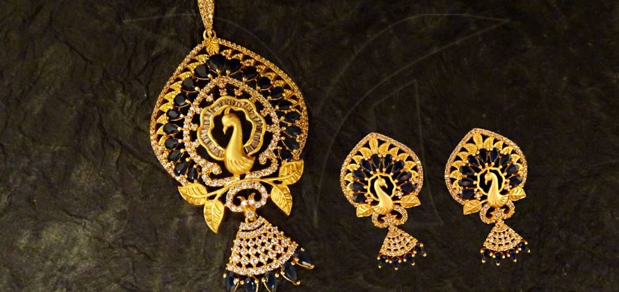 American Diamond Pendant Set